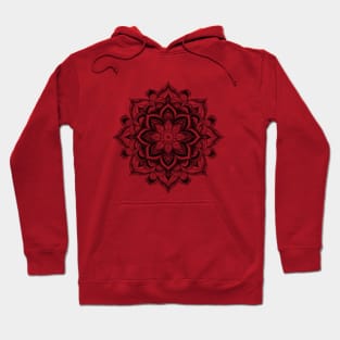 red and black Mandala Hoodie